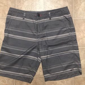 O'Neill Shorts - O’Neill Grey Striped Hybrid Swim Or Casual Shorts. O'Neill Shorts - O’Neill Grey Striped Hybrid Swim Or Casual Shorts.